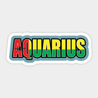 Aquarius Bissau Guinean Horoscope Heritage DNA Flag Sticker